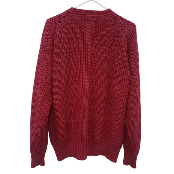 GH Bass & Co Men's Red Cotton Sweater size Medium - Picture 2 of 4